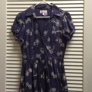 Super cute bicycle print dress.